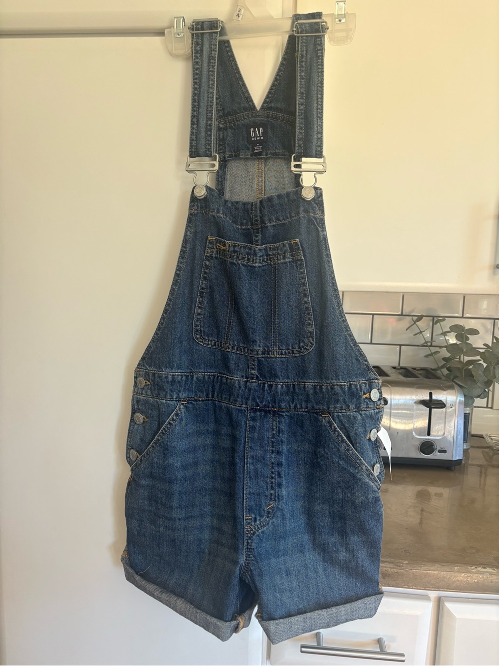 GAP Blue Denim Short Overalls